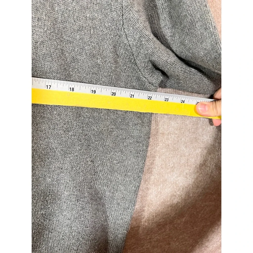 Polo Ralph Lauren Quarter Zip Sweater Mens XL Gray Cotton Red Pony Preppy